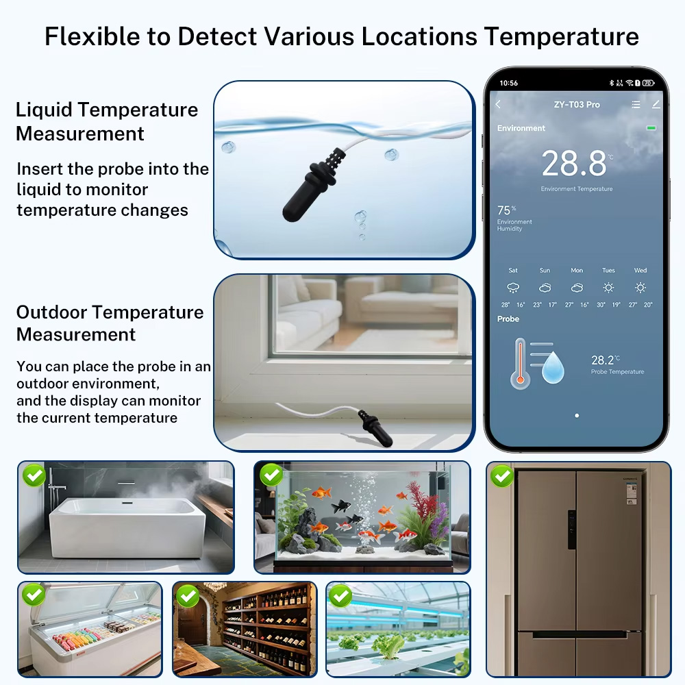 Aquarium Thermometer - Внешний датчик температуры и влажности Tuya