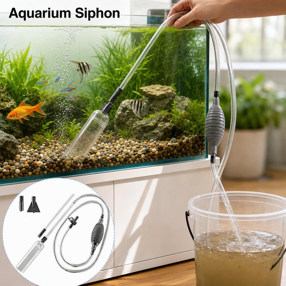 Aquarium Fish Waste Collector - Ручной сифон для аквариума, набор для