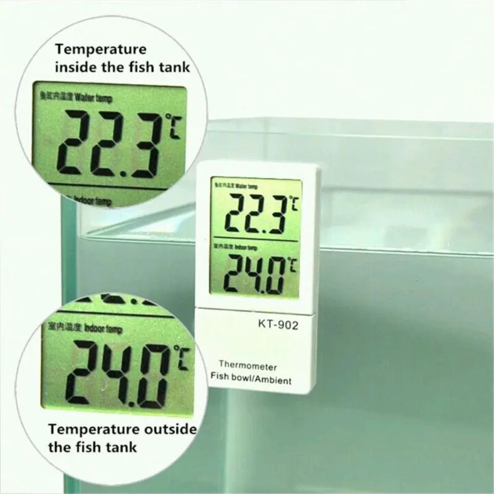 Aquarium Thermometer - ЖК-цифровой дисплей, мини-аквариумный термометр, плавающий водонепроницаемый