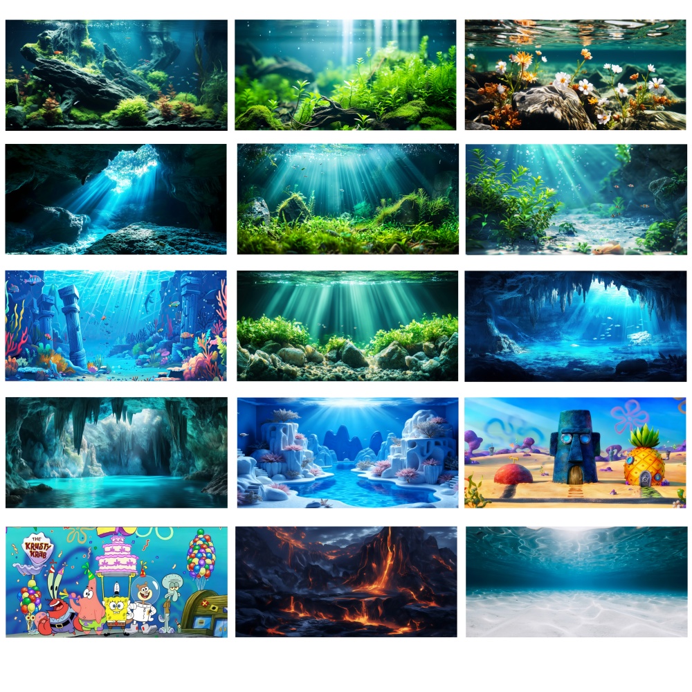 Наклейка-фон для аквариума 80x – обзор и цена Aquarium Fish Wallpaper Hd