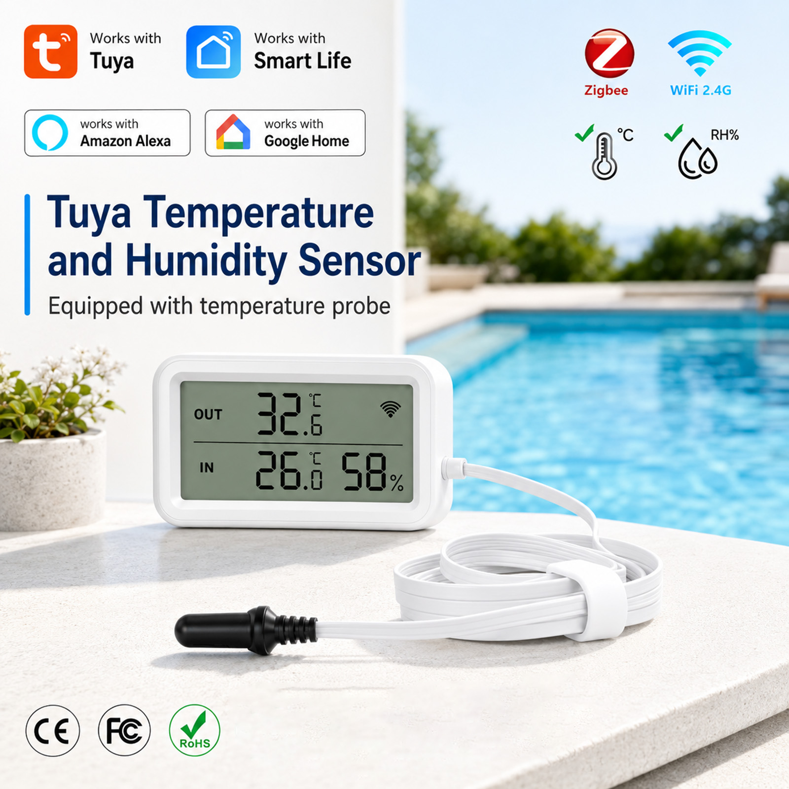 Внешний водонепроницаемый датч – обзор и цена Aquarium Thermometer
