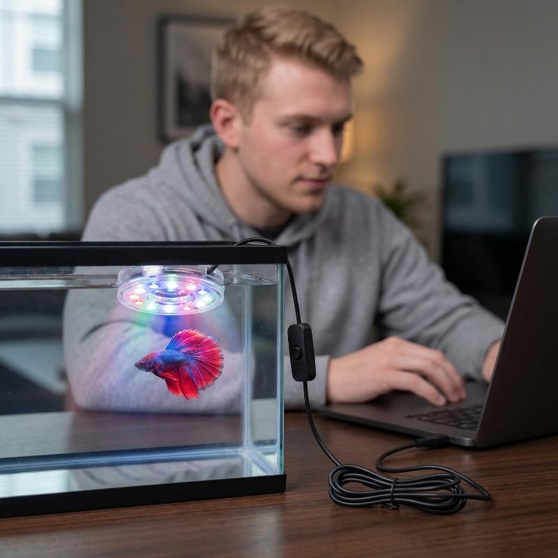 USB LED-светильник для аквариу – обзор и цена Aquarium Fish Lego