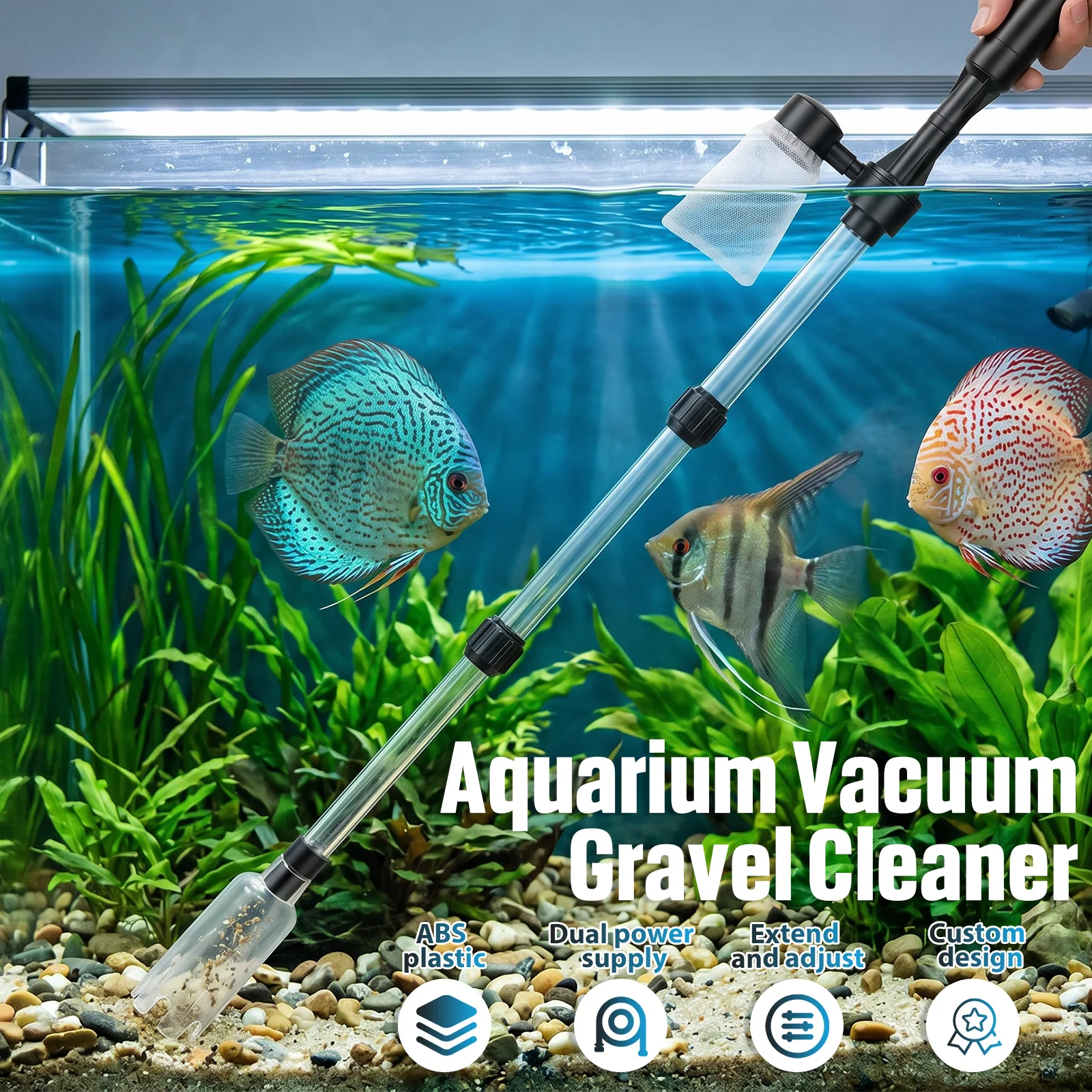 Вакуумный очиститель грунта дл – обзор и цена Aquarium Fish Waste Collector