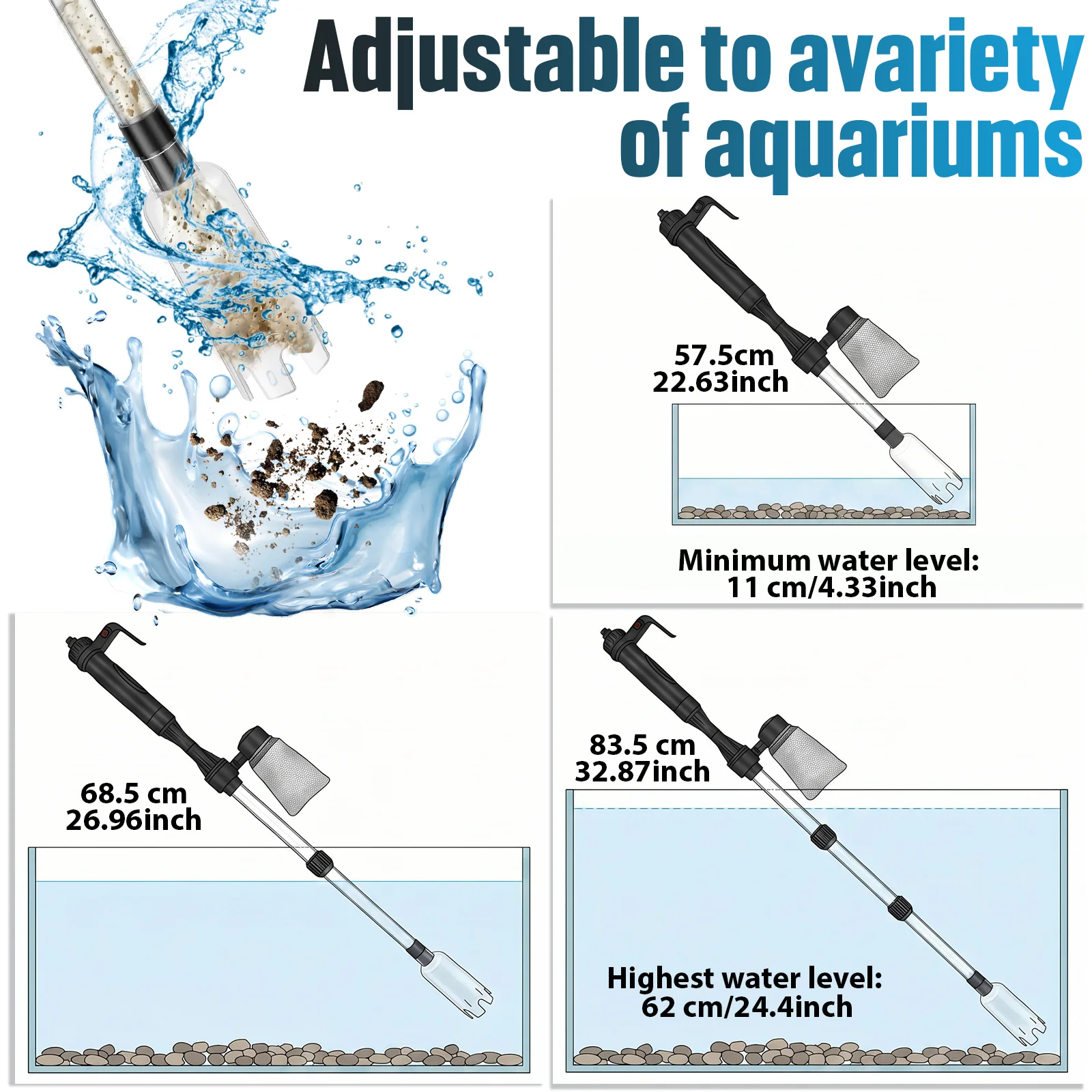 Вакуумный очиститель грунта дл – обзор и цена Aquarium Fish Waste Collector