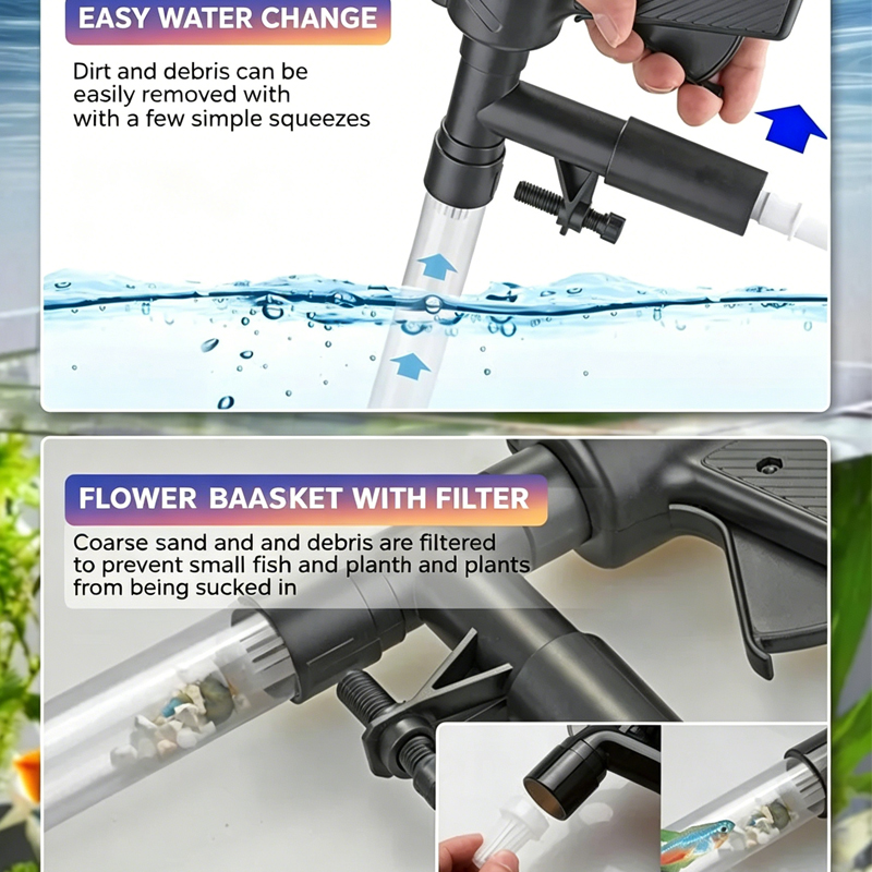Насос для замены воды в аквари – обзор и цена Aquarium Fish Waste Collector