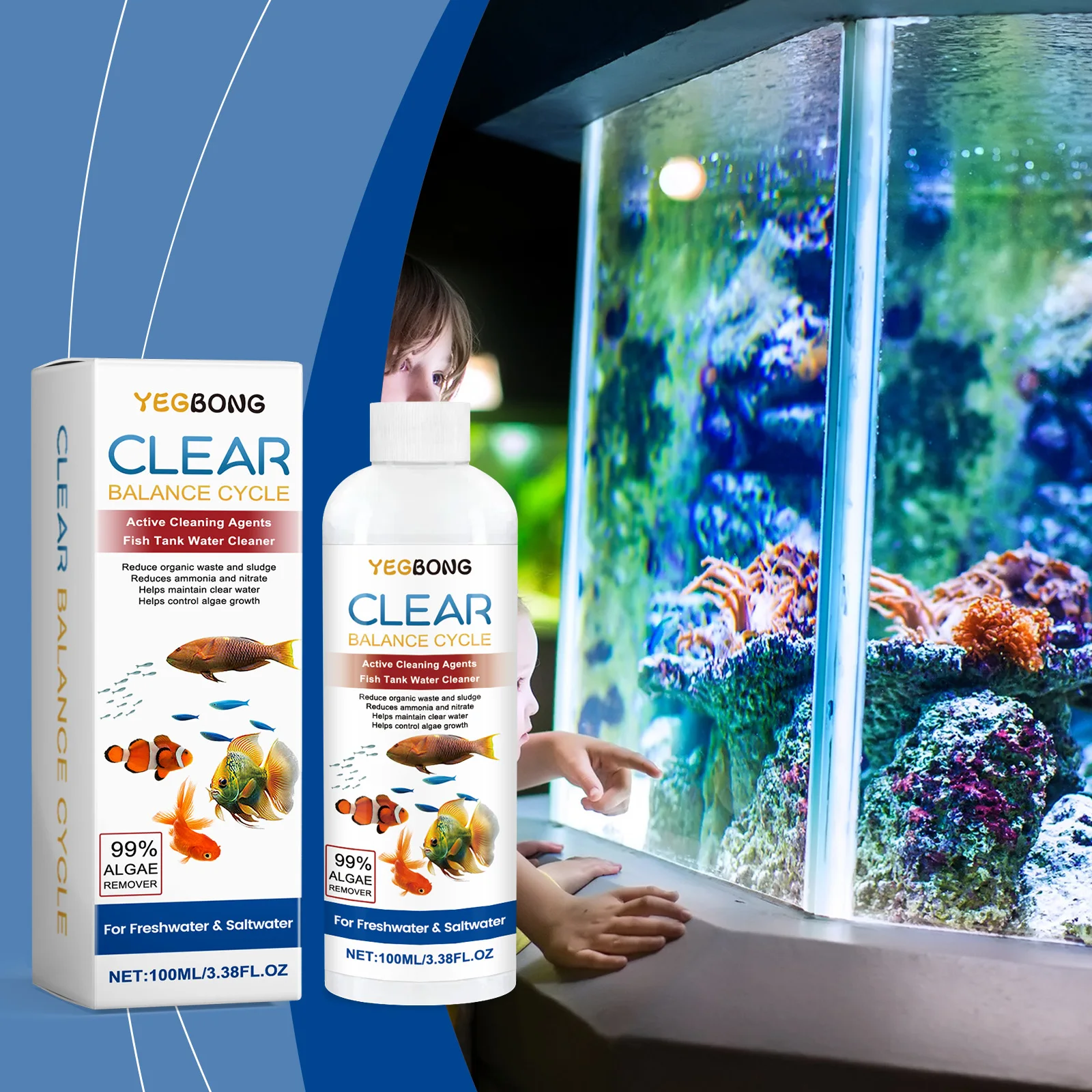 Средство для удаления водоросл – обзор и цена Aquarium Fish Waste Collector